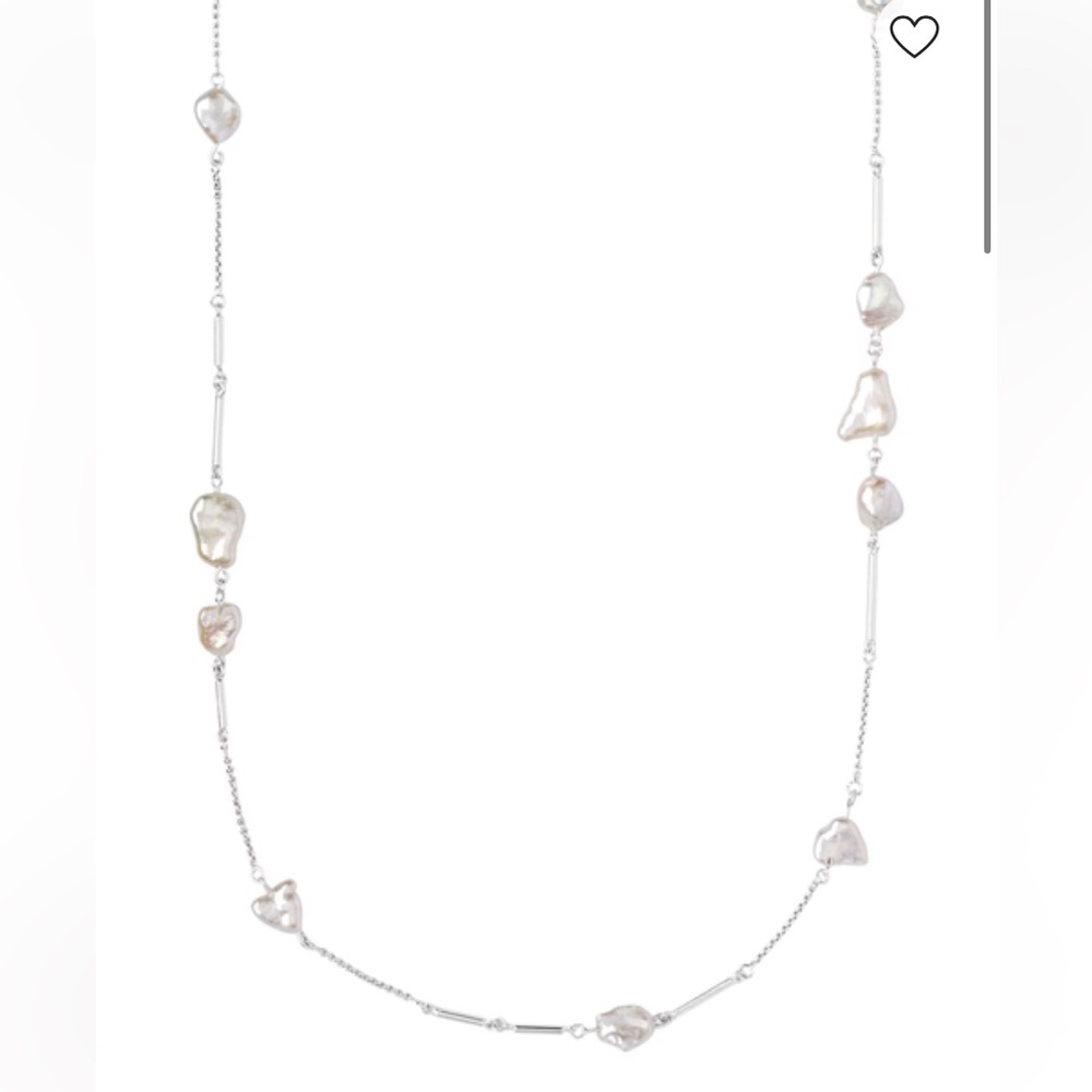 Kendra Scott Sabrina Silvertone & Cultured Freshwater Pearl Station Necklace